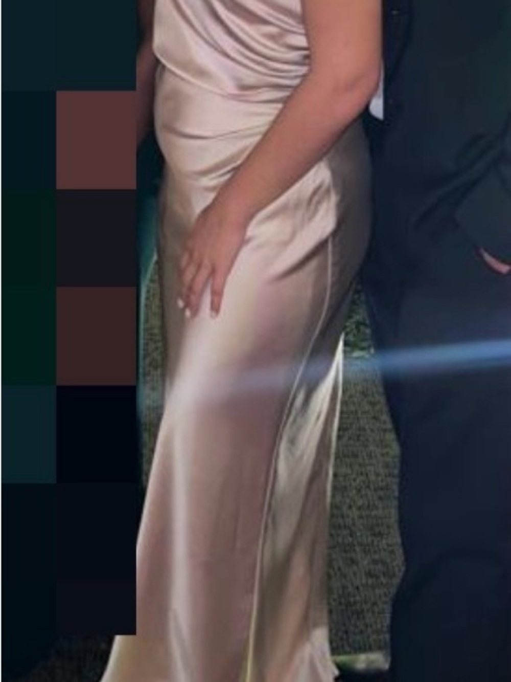 Revelry Satin Slip Dress in Champagne Blush